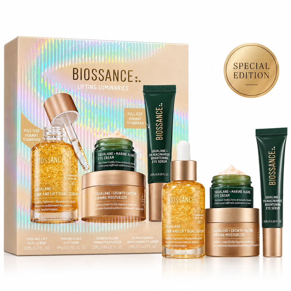 Biossance Lifting Luminaries Set 4-Piece Full Size Skincare Kit